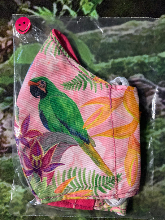 2 Parrots on Pink
