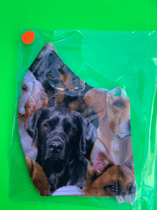 Labrador black dog head design
