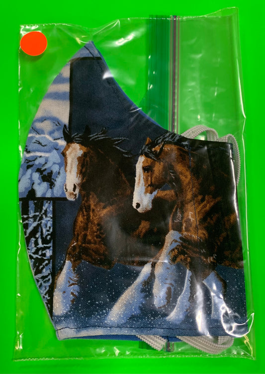 Horses in the snow
